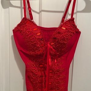 Red Corset Top “Body Central” Size M
